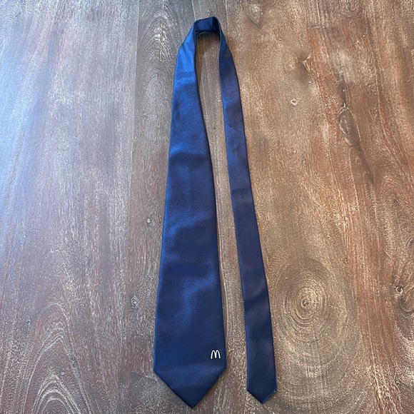 Vintage McDonald’s Solid Navy Blue Neck Tie - Picture 4 of 10